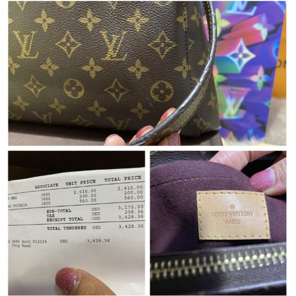 100% Auth Louis Vuitton Montaigne MM Satchel Bag - Picture 7 of 9